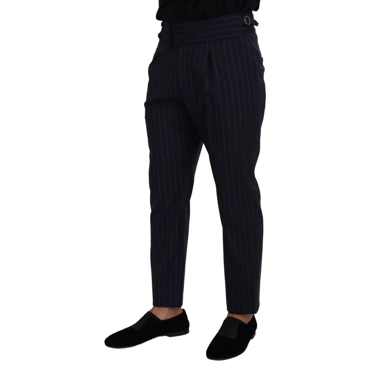 Dolce and Gabbana Blue Striped Men Formal Pants MainLine Collection &