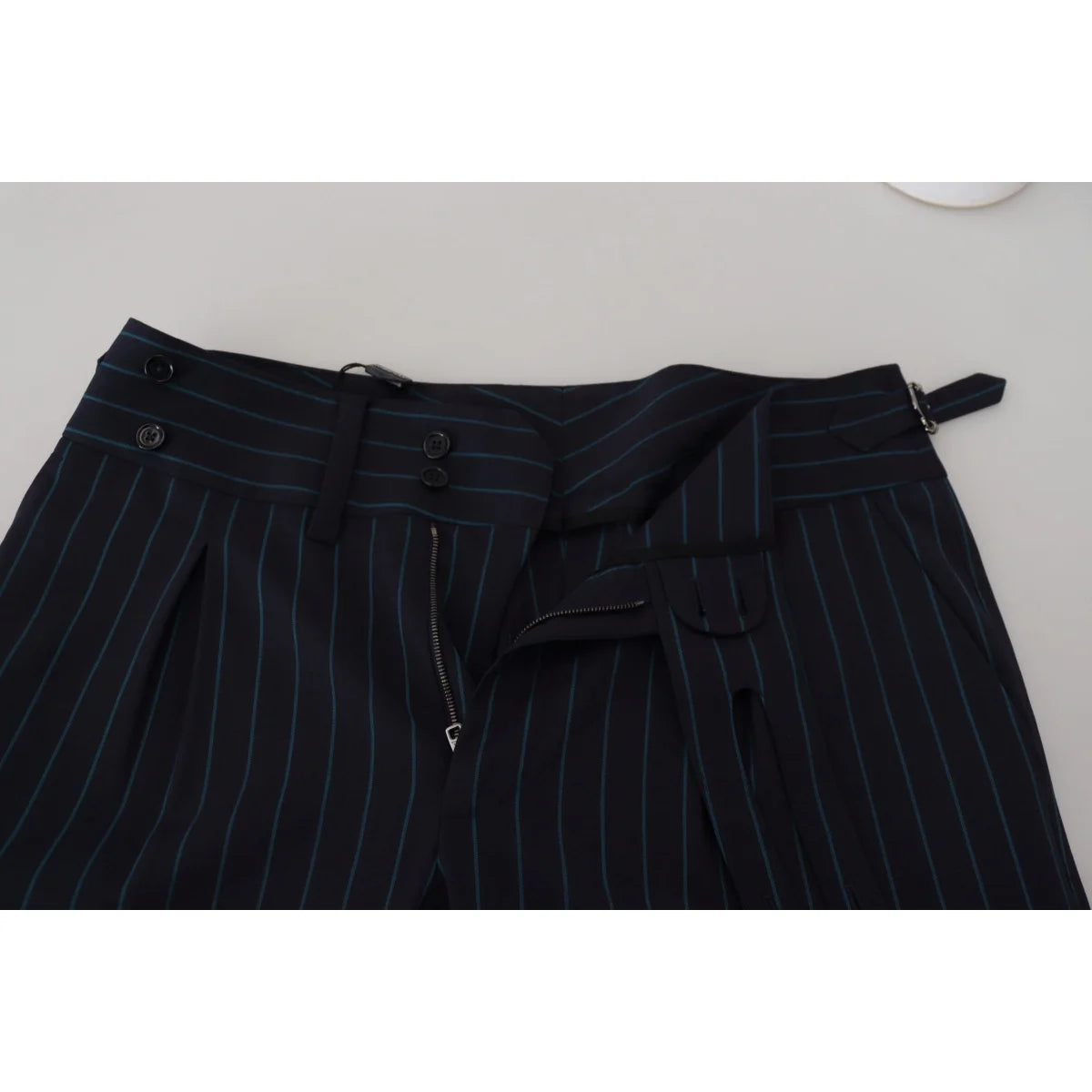 Dolce and Gabbana Blue Striped Men Formal Pants MainLine Collection &