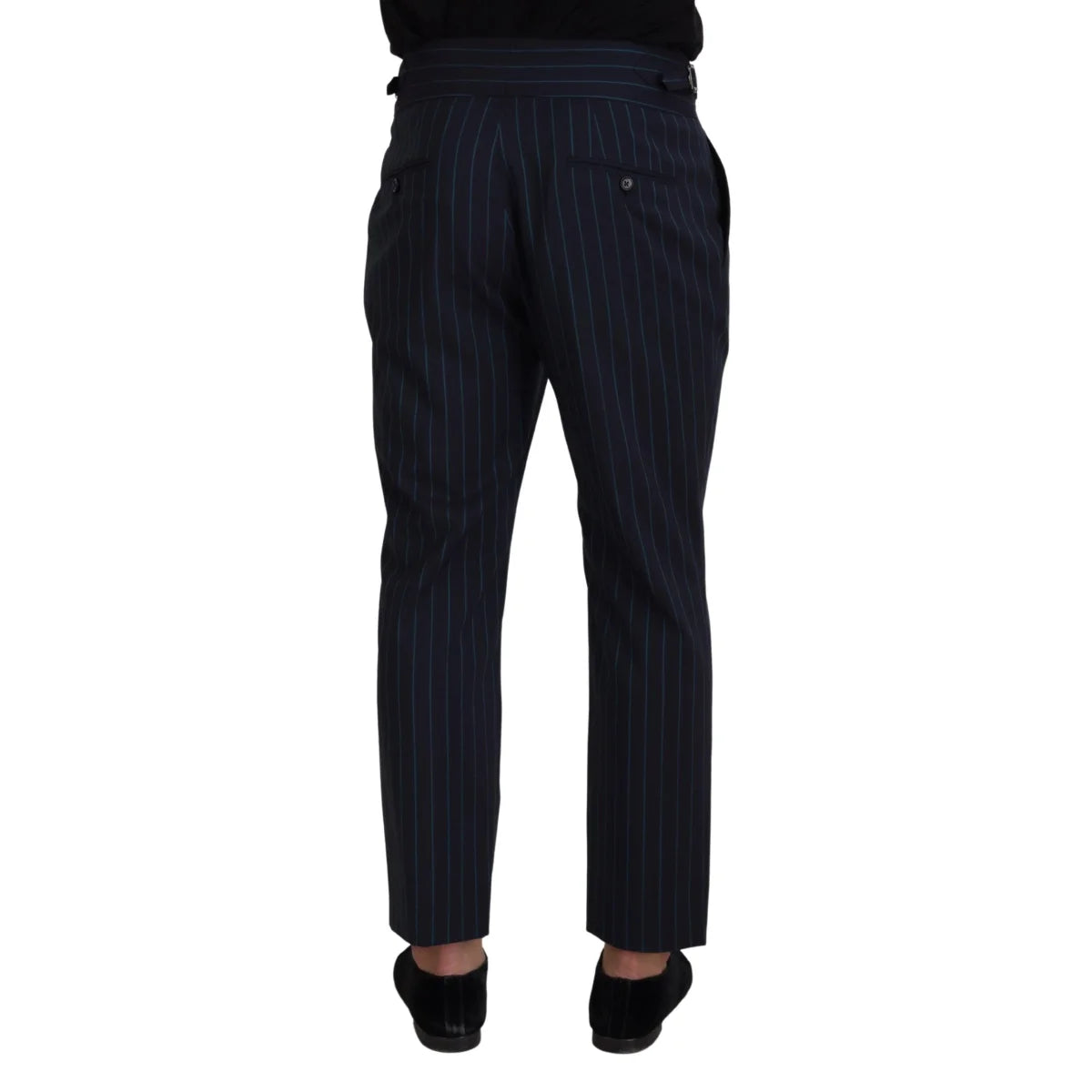 Dolce and Gabbana Blue Striped Men Formal Pants MainLine Collection &