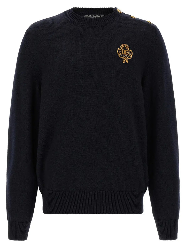 Dolce &amp; Gabbana Blue Virgin Wool Cardigan