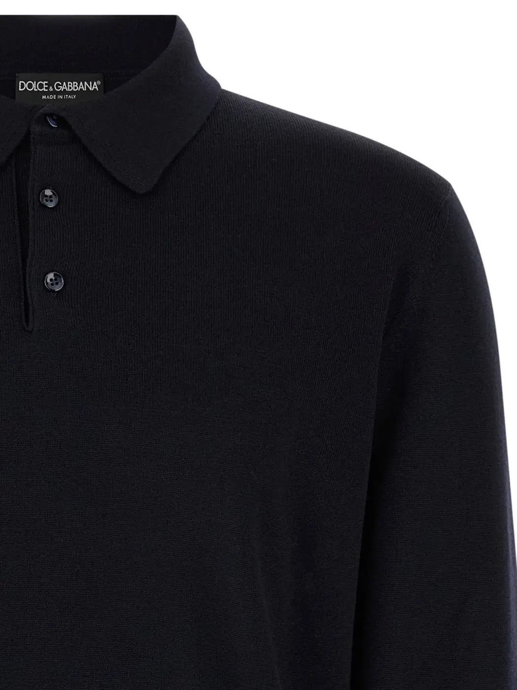 Dolce &amp; Gabbana Blue Virgin Wool Polo Shirt