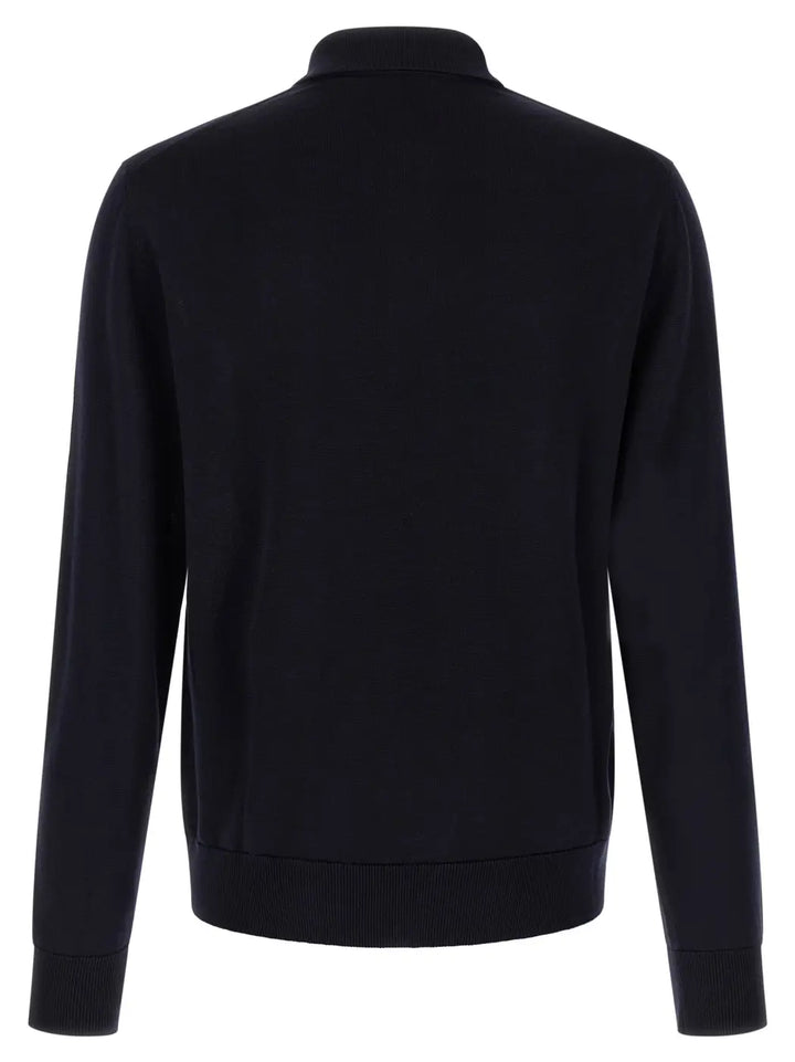 Dolce &amp; Gabbana Blue Virgin Wool Polo Shirt