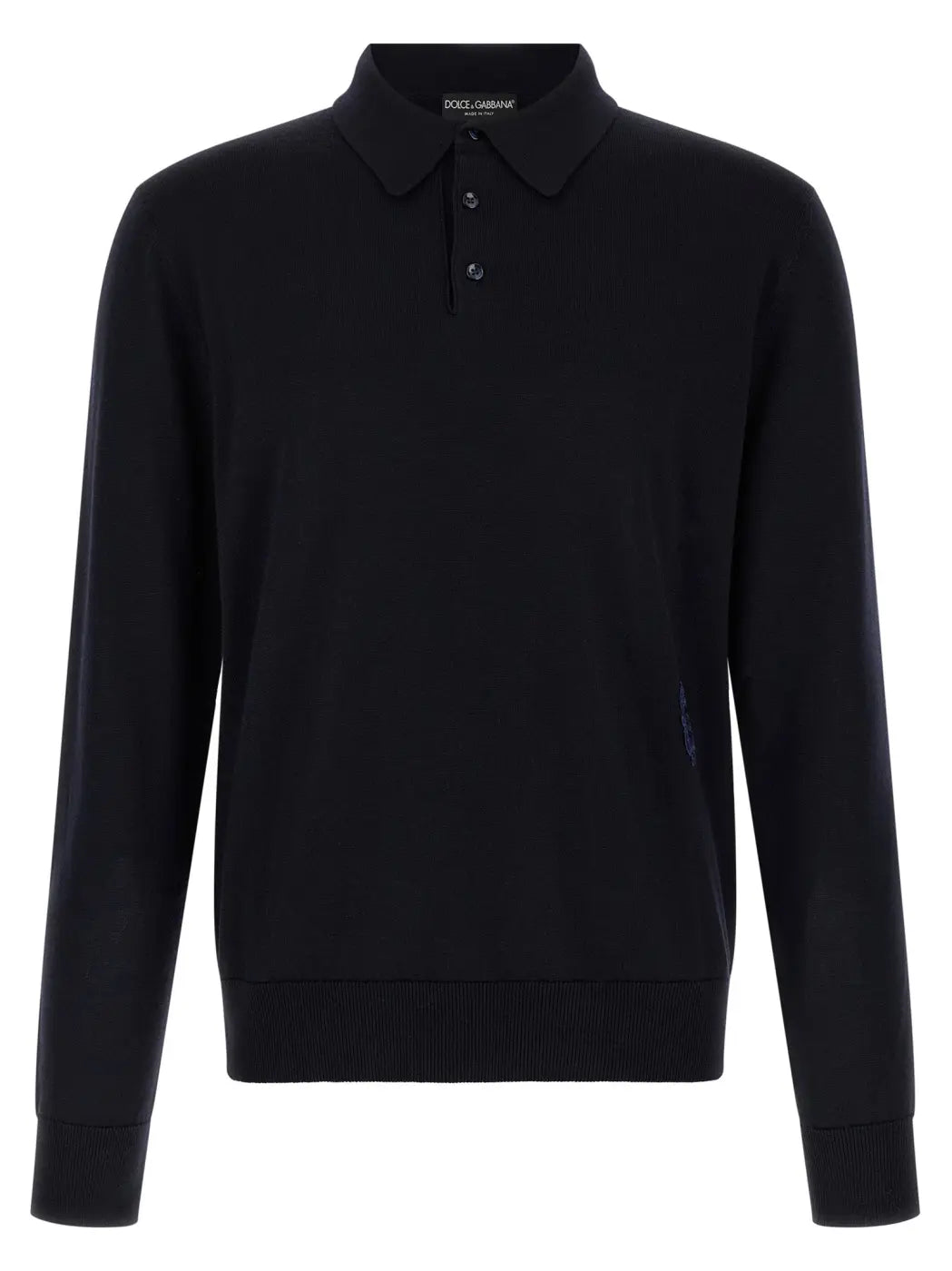 Dolce &amp; Gabbana Blue Virgin Wool Polo Shirt