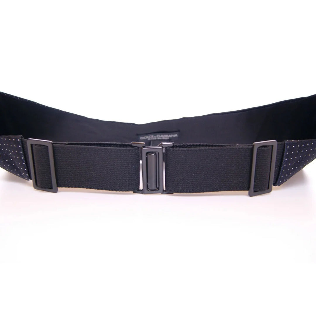 Dolce & Gabbana Blue Waist Smoking Tuxedo Cummerbund Belt