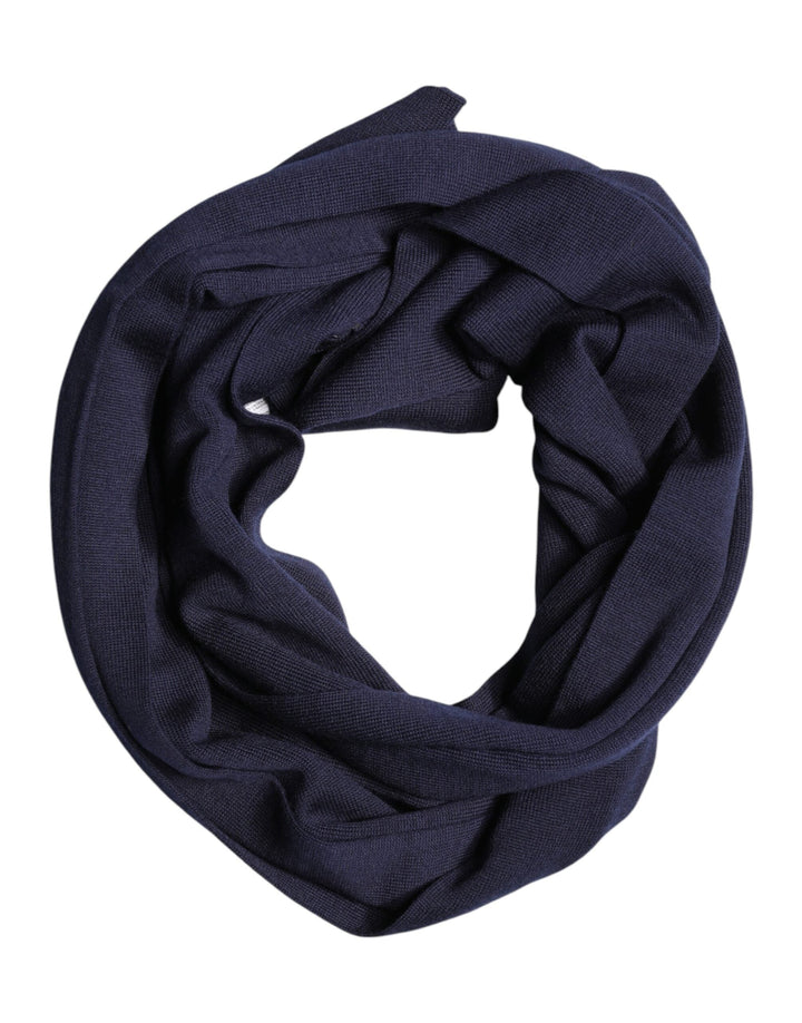 Dolce &amp; Gabbana Blue Wool Dg Loves London Neck Wrap Scarf