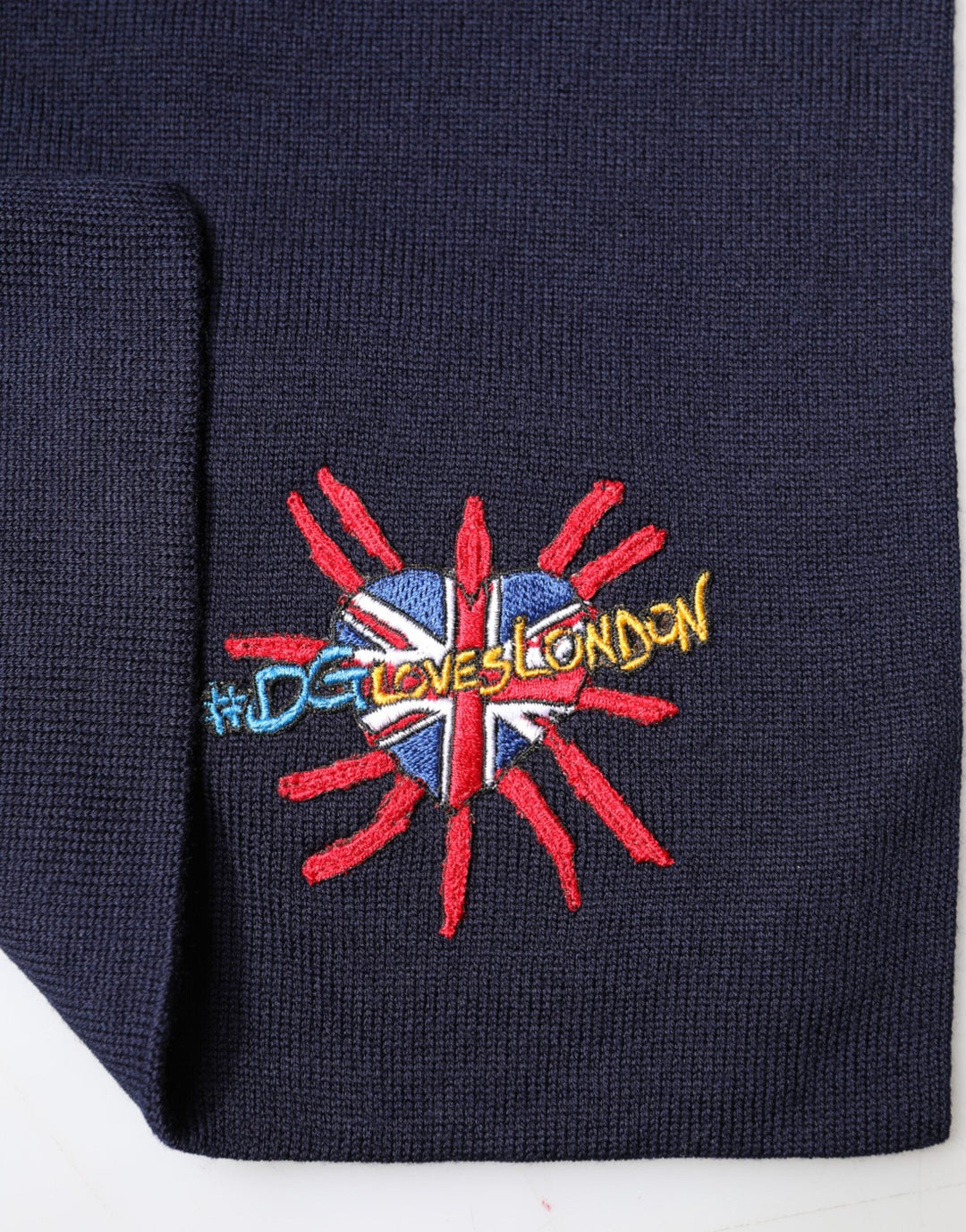 Dolce &amp; Gabbana Blue Wool Dg Loves London Neck Wrap Scarf