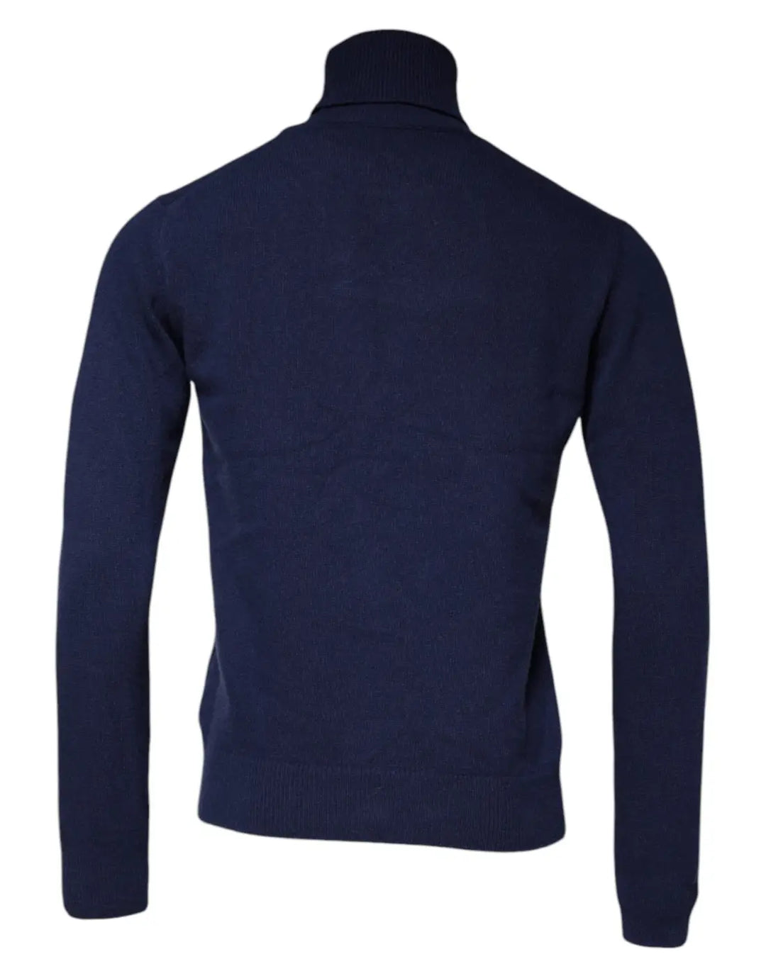 Dolce &amp; Gabbana Blue Wool Knit Turtleneck Pullover Sweater