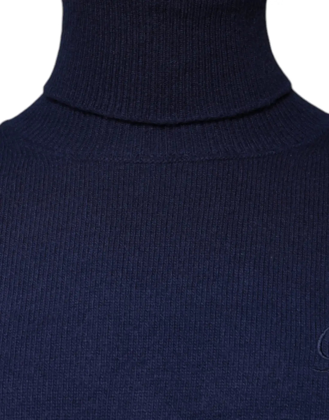 Dolce &amp; Gabbana Blue Wool Knit Turtleneck Pullover Sweater