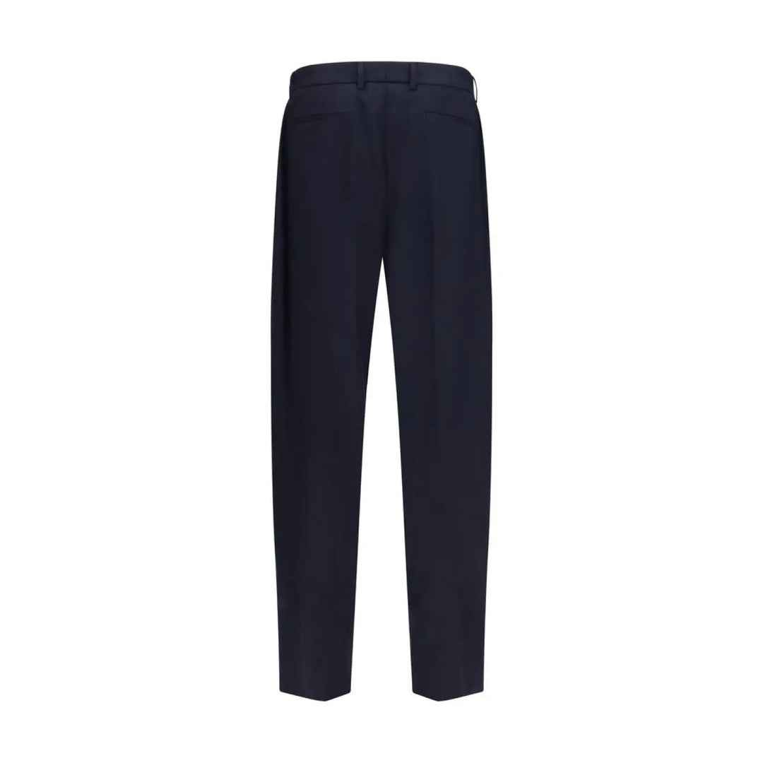 Men’s Dolce &amp; Gabbana Blue Wool Oves Aries Dress Pants