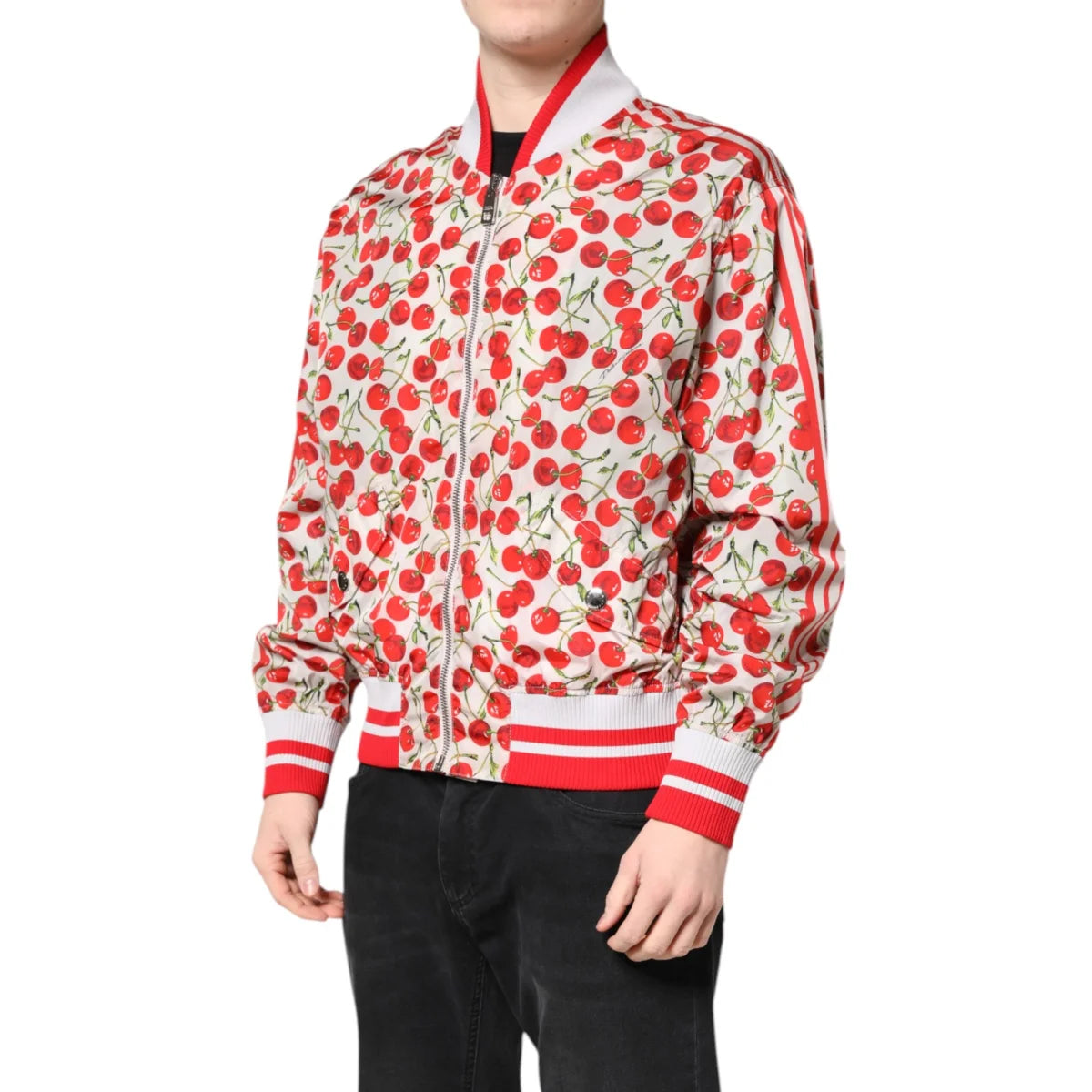 Dolce Gabbana Bomber Jacket with Sleek Zipper Closure &