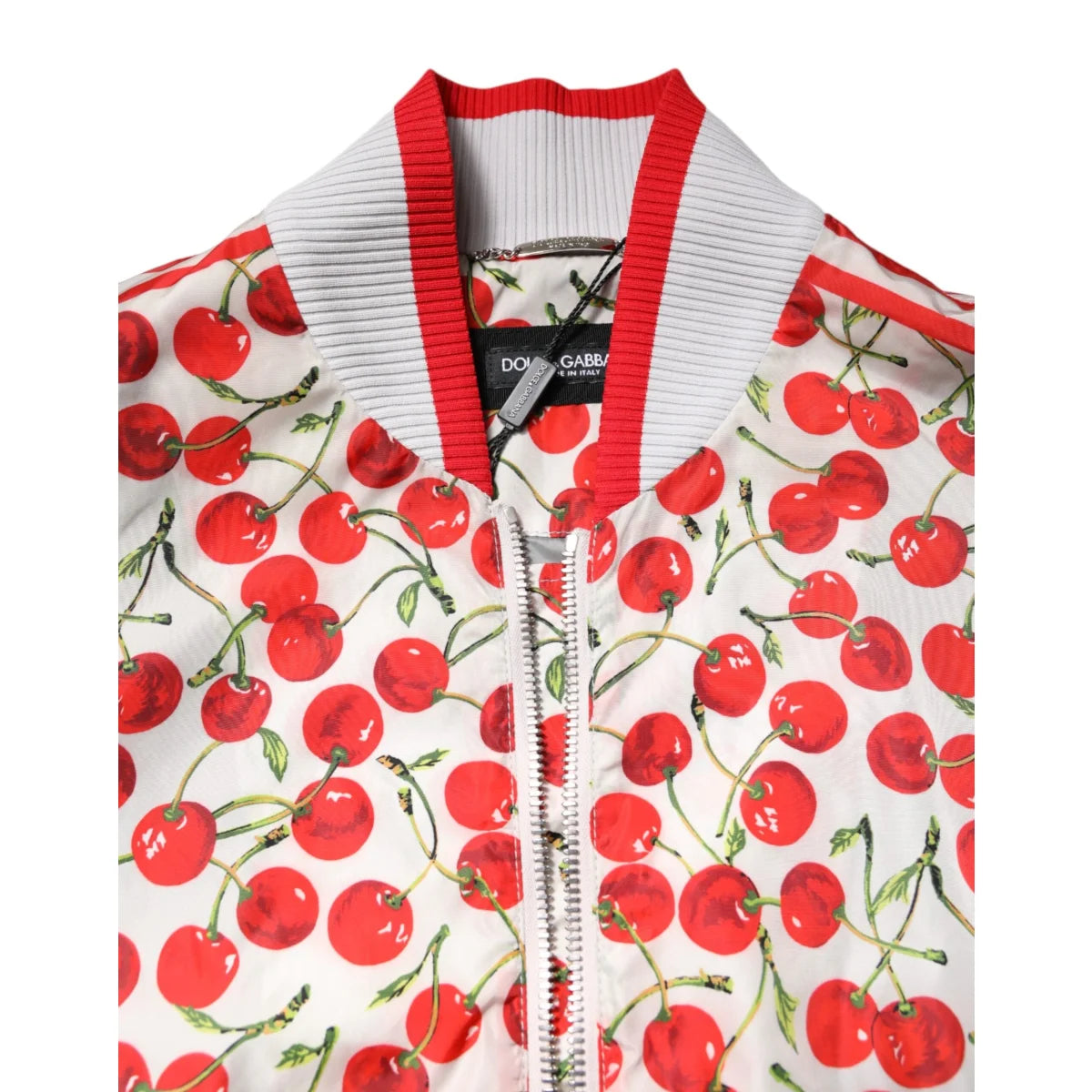 Dolce Gabbana Bomber Jacket with Sleek Zipper Closure &