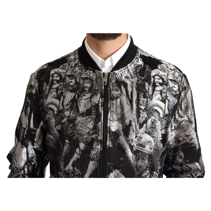 Dolce & Gabbana Bomber Jacket with Zipper Closure