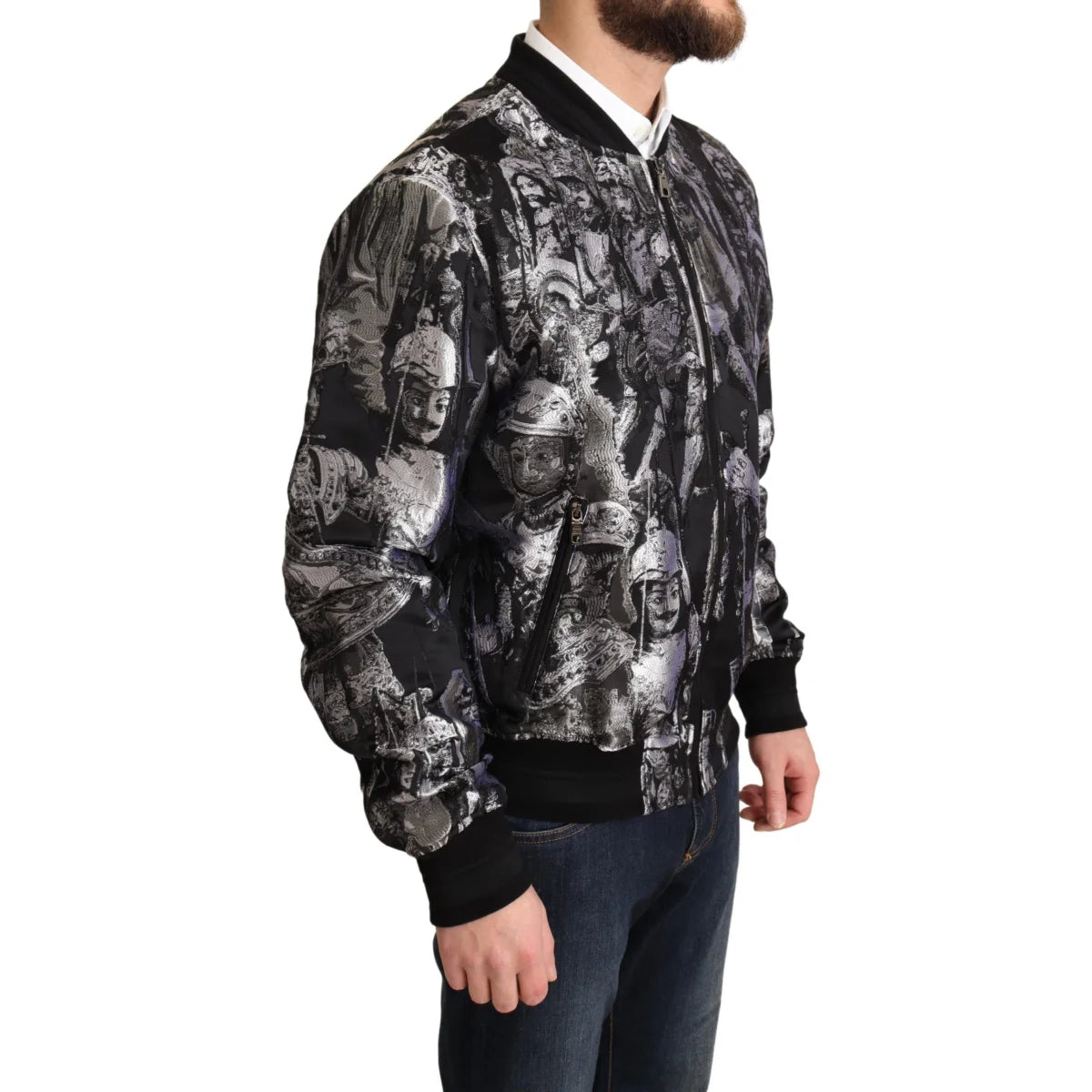 Dolce & Gabbana Bomber Jacket with Zipper Closure