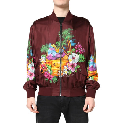 Dolce Gabbana Bomber Jacket with Zipper Closure for Men &