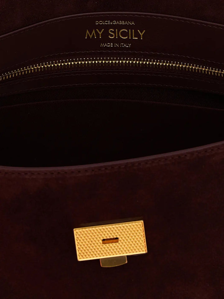 Dolce &amp; Gabbana Bordeaux Calfskin Handbag