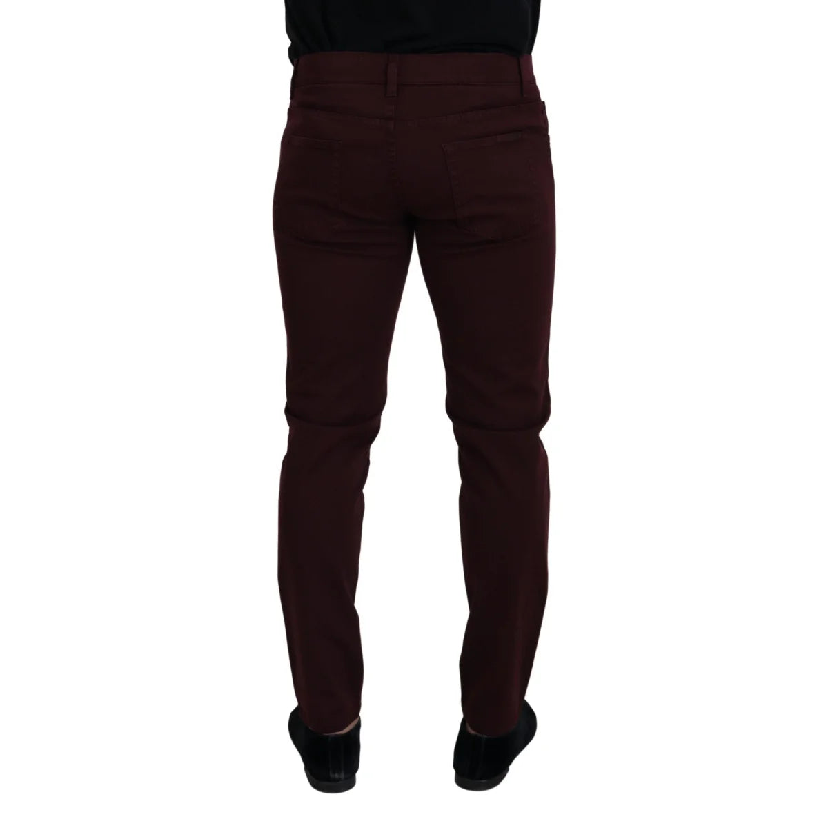 Dolce & Gabbana Bordeaux Cotton Stretch GOLD Denim Jeans