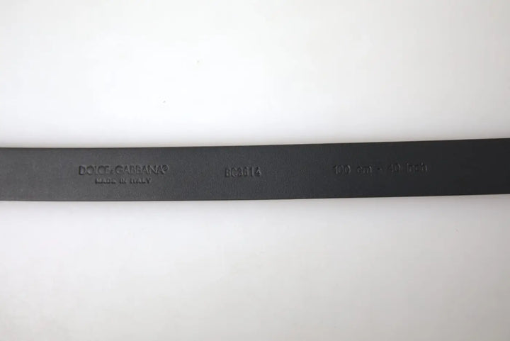 Dolce &amp; Gabbana Bordeaux Leather Silver Metal Buckle Belt
