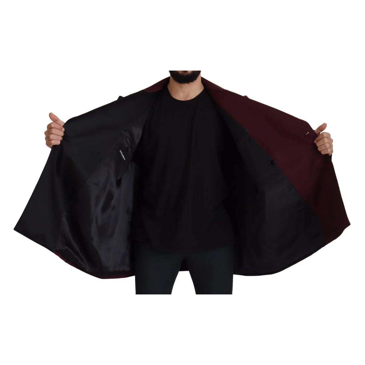 Dolce & Gabbana Bordeaux Polyester Double Breasted Jacket