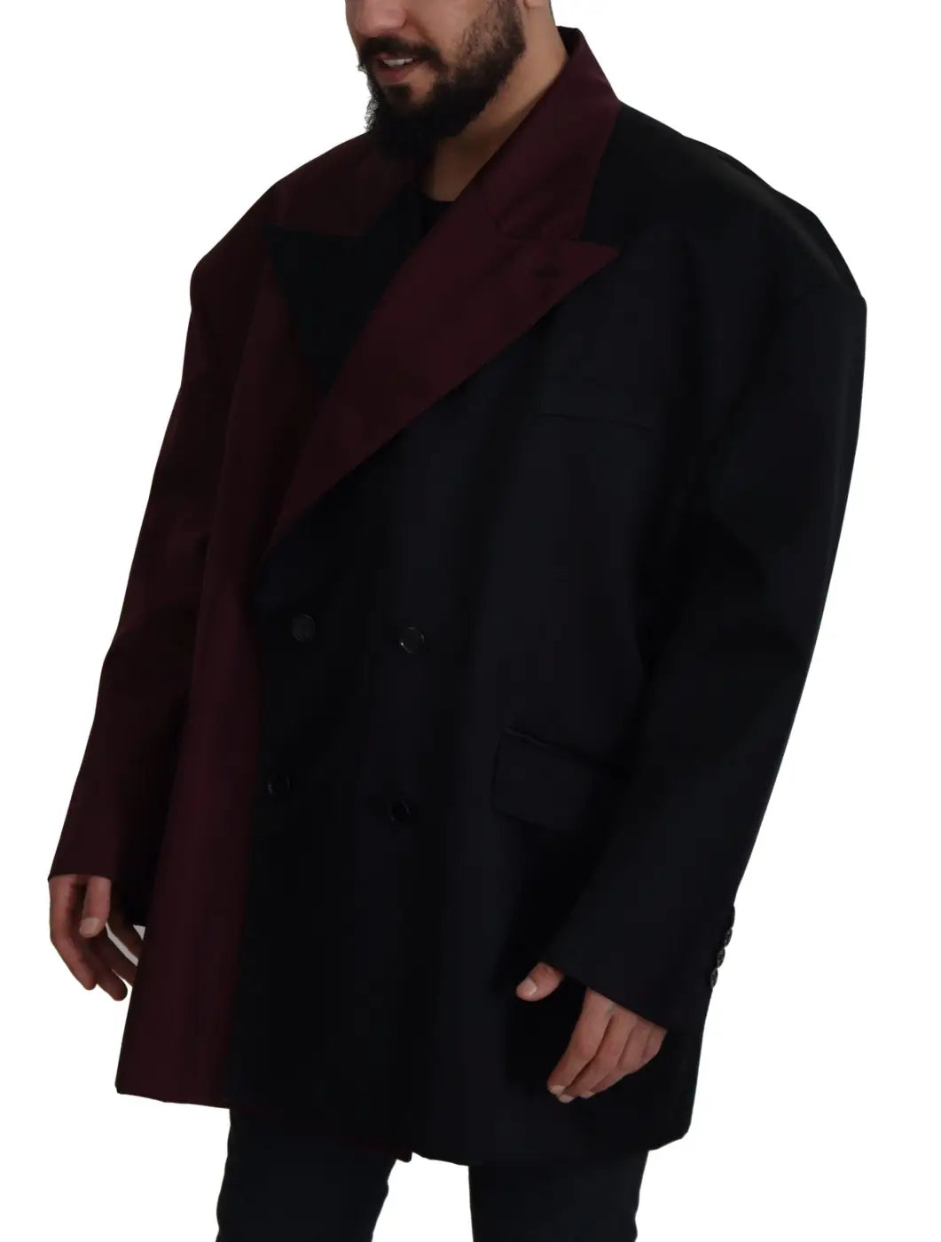 Dolce &amp; Gabbana Bordeaux Polyester Double Breasted Jacket