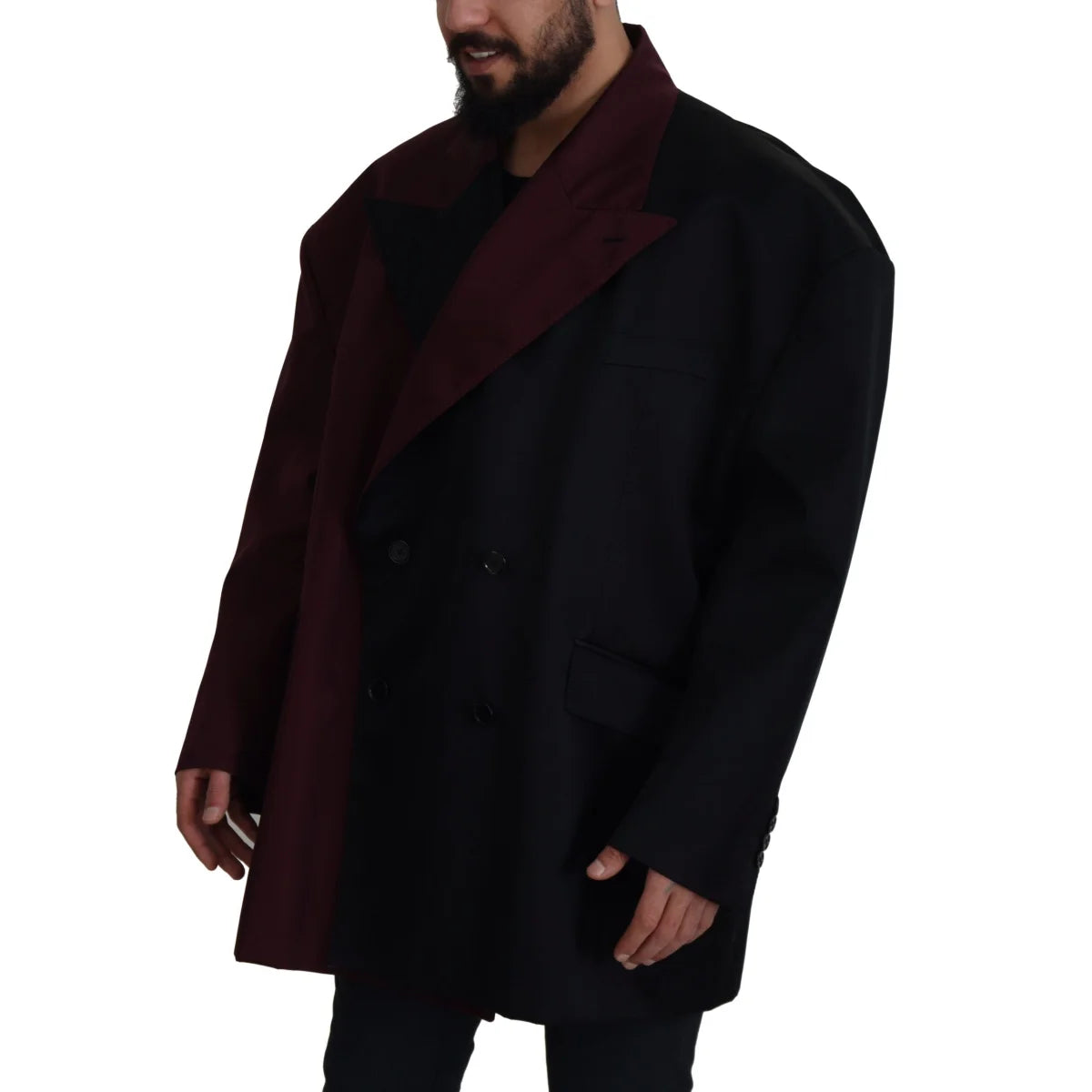Dolce & Gabbana Bordeaux Polyester Double Breasted Jacket
