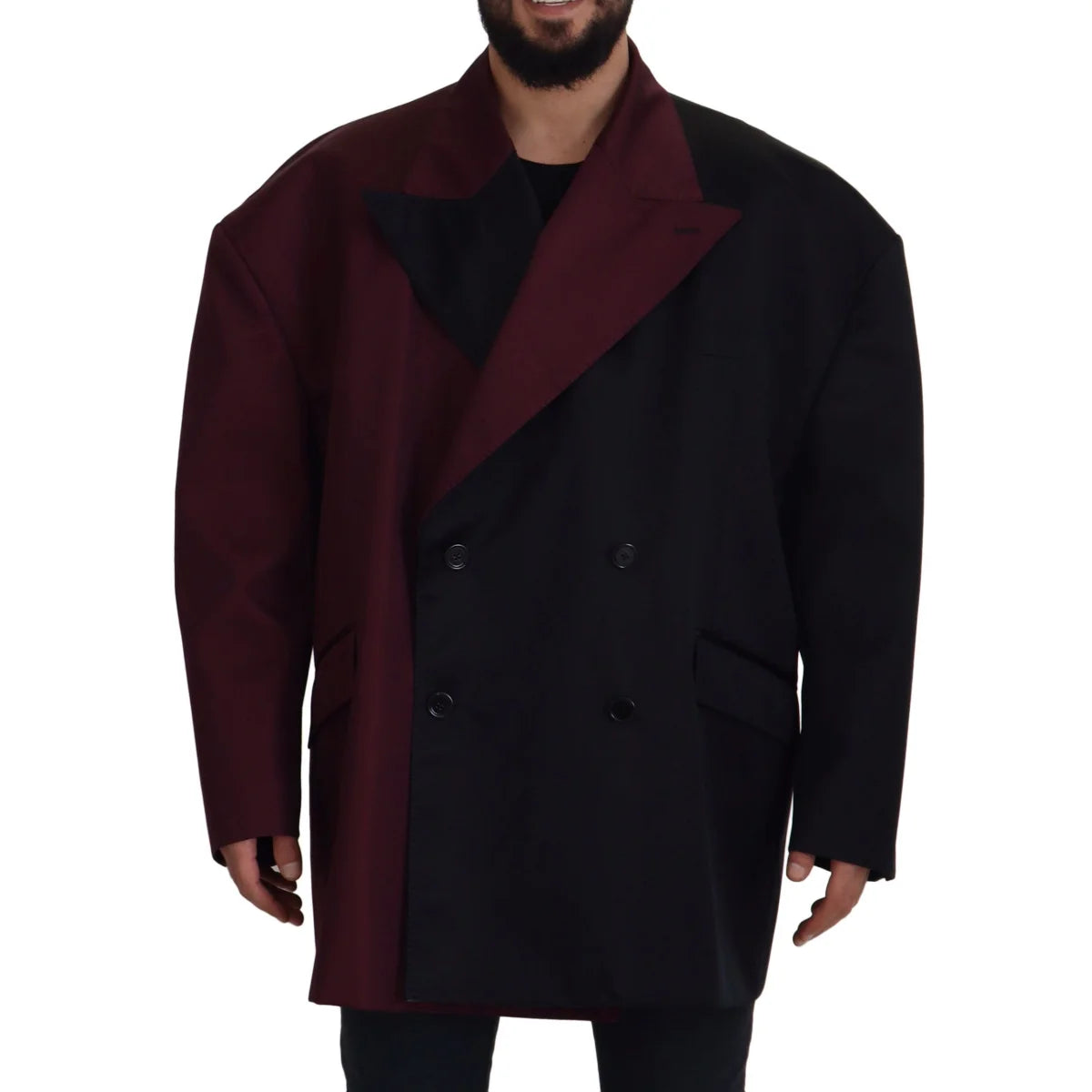 Dolce & Gabbana Bordeaux Polyester Double Breasted Jacket
