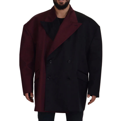 Dolce & Gabbana Bordeaux Polyester Double Breasted Jacket