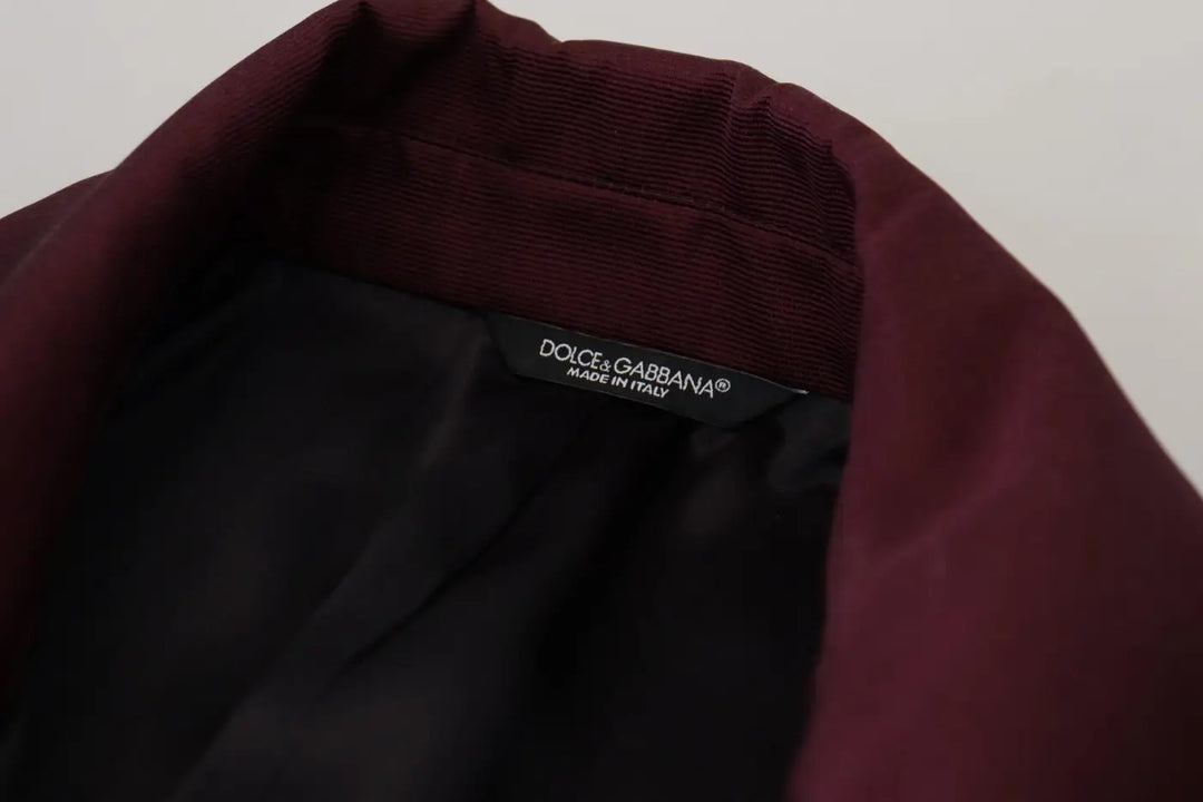 Dolce &amp; Gabbana Bordeaux Polyester Double Breasted Jacket