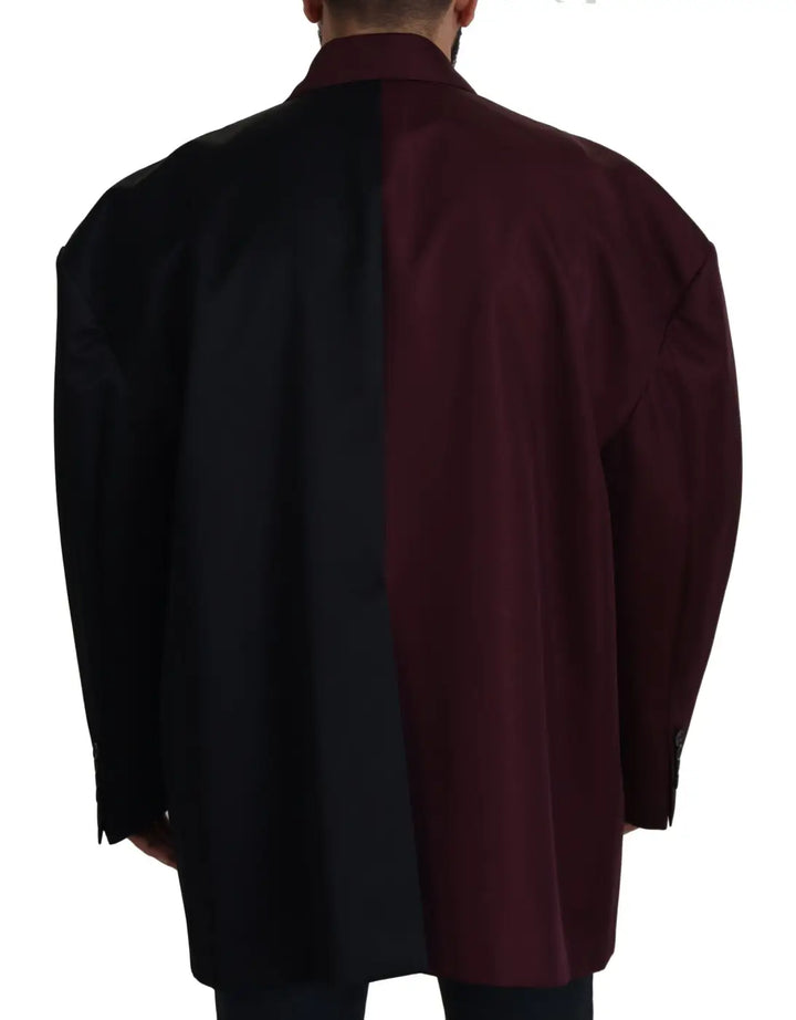 Dolce &amp; Gabbana Bordeaux Polyester Double Breasted Jacket