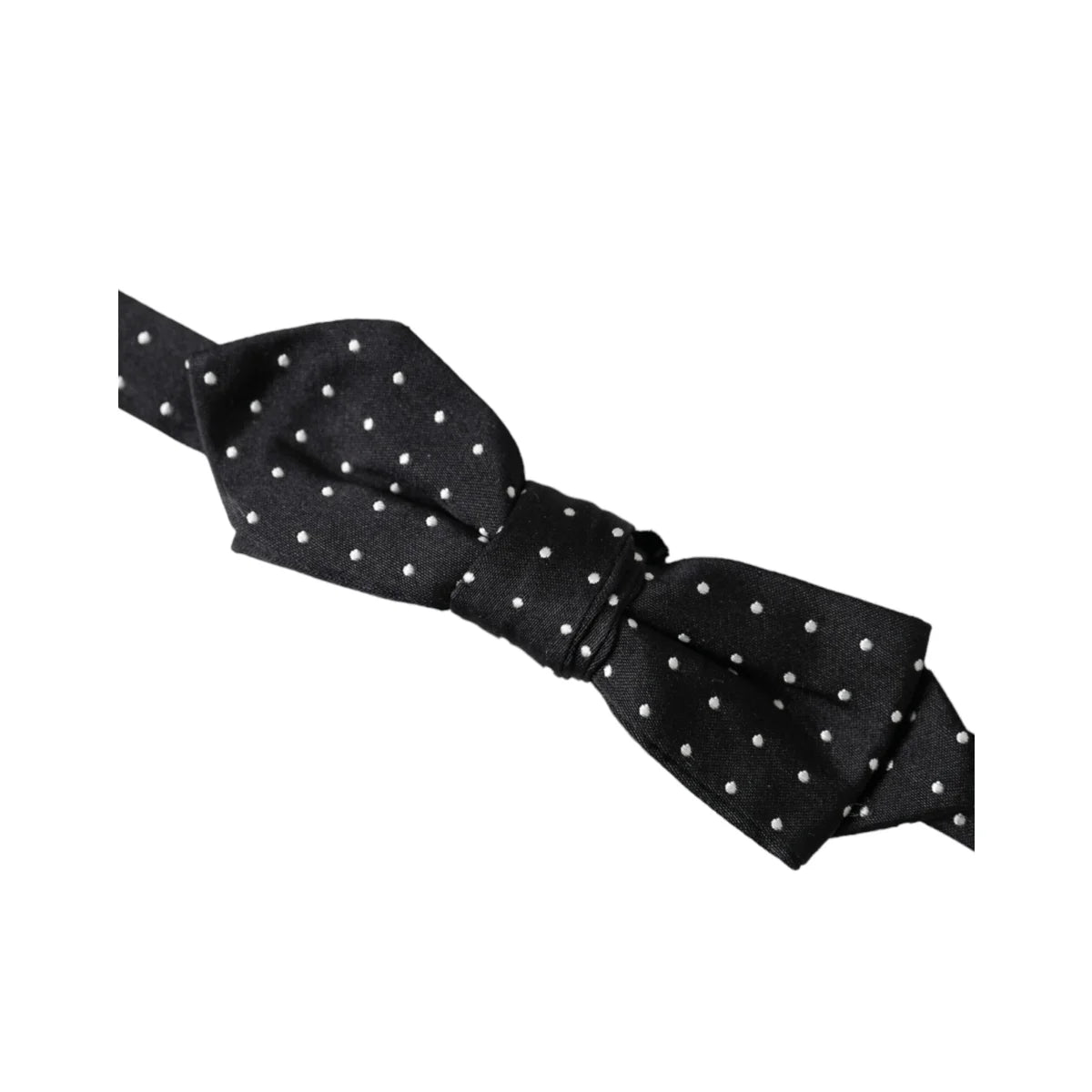 Dolce Gabbana Bow Tie Elegant Accessory with Signature Metal Clasp &