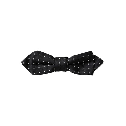 Dolce Gabbana Bow Tie Elegant Accessory with Signature Metal Clasp &
