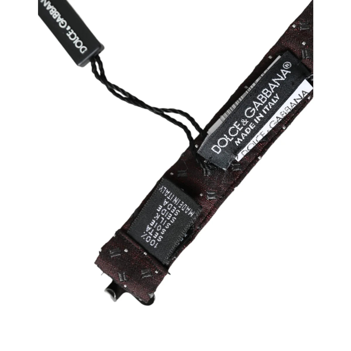 Dolce Gabbana Bow Tie with Elegant Metal Clasp Authentic Luxury Style &