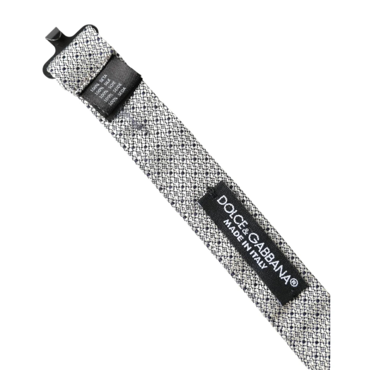 Dolce and Gabbana Bow Tie with Elegant Metal Clasp &