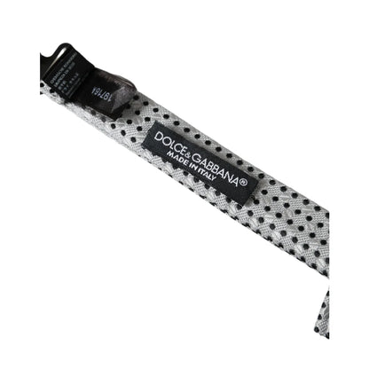 Dolce Gabbana Bow Tie with Elegant Metal Clasp for a Luxe Finish &