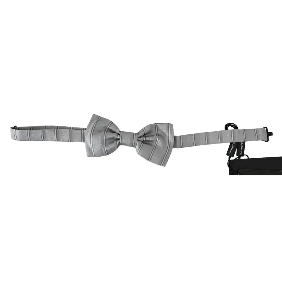 Dolce Gabbana Bow Tie Exclusive Design with Light Gray Lining &