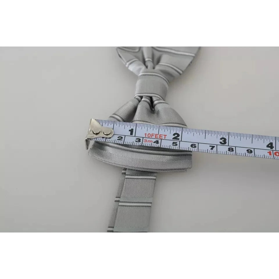 Dolce Gabbana Bow Tie Exclusive Design with Light Gray Lining &