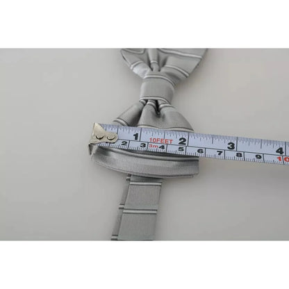 Dolce Gabbana Bow Tie Exclusive Design with Light Gray Lining &