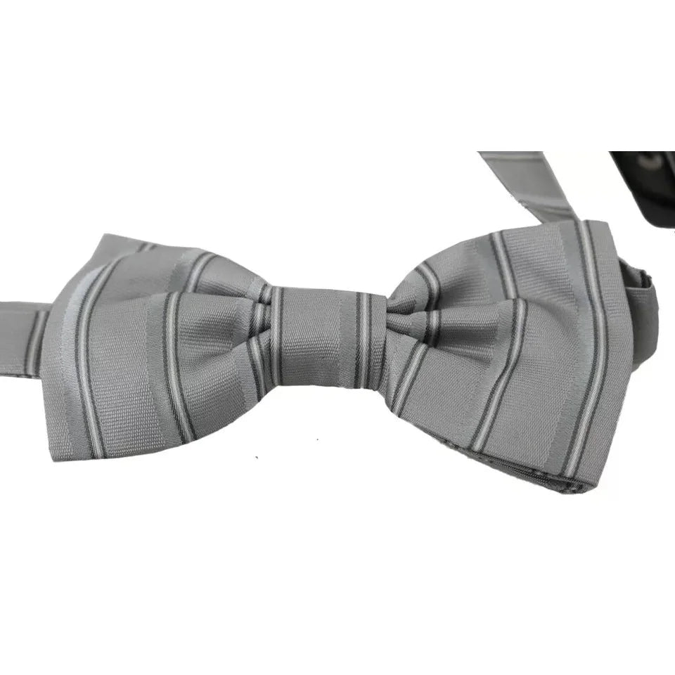 Dolce Gabbana Bow Tie Exclusive Design with Light Gray Lining &