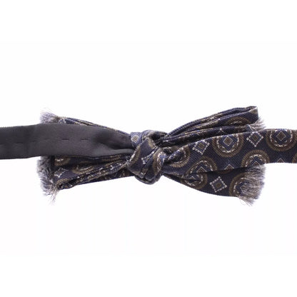 Dolce and Gabbana Bow Tie MainLine Exclusive Blue Silk Elegance &
