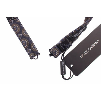 Dolce and Gabbana Bow Tie MainLine Exclusive Blue Silk Elegance &