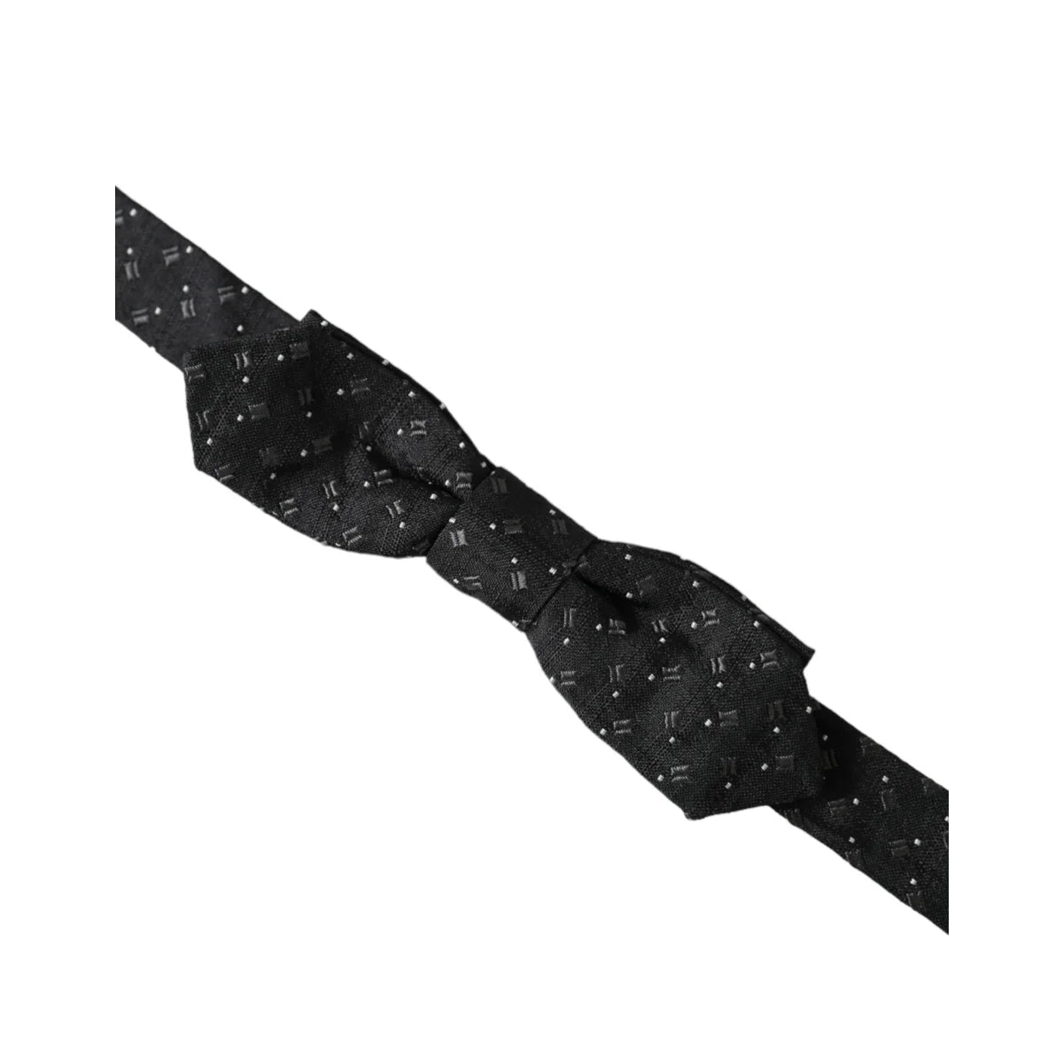 Dolce Gabbana Bow Tie with Metal Clasp Authentic Luxury Accessory &