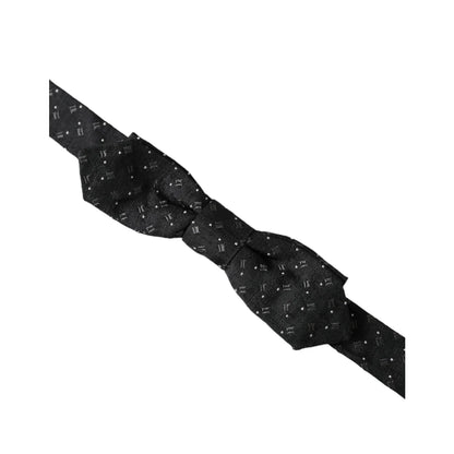 Dolce Gabbana Bow Tie with Metal Clasp Authentic Luxury Accessory &