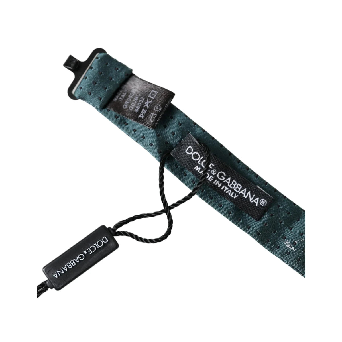 Dolce Gabbana Bow Tie with Metal Clasp Elegant Designer Accessory &