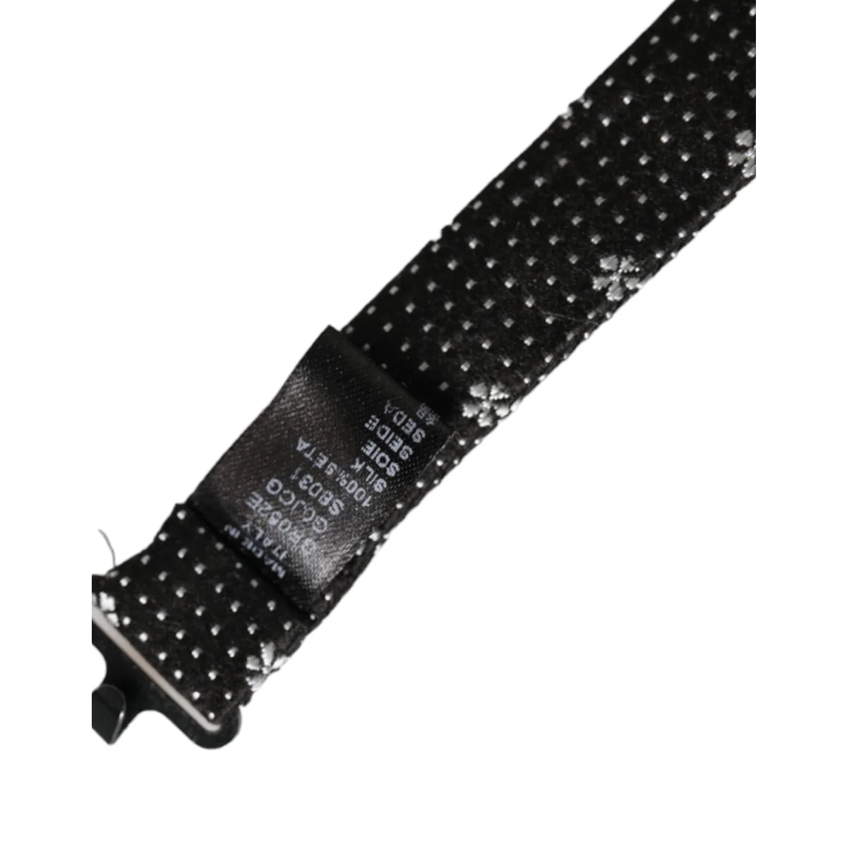 Dolce Gabbana Bow Tie with Metal Clasp Elegant Designer Accessory &