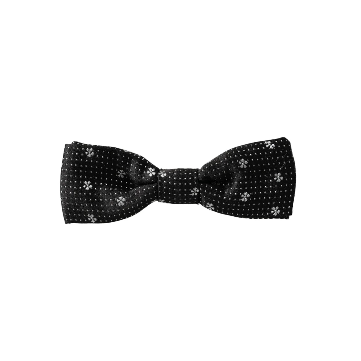 Dolce Gabbana Bow Tie with Metal Clasp Elegant Designer Accessory &