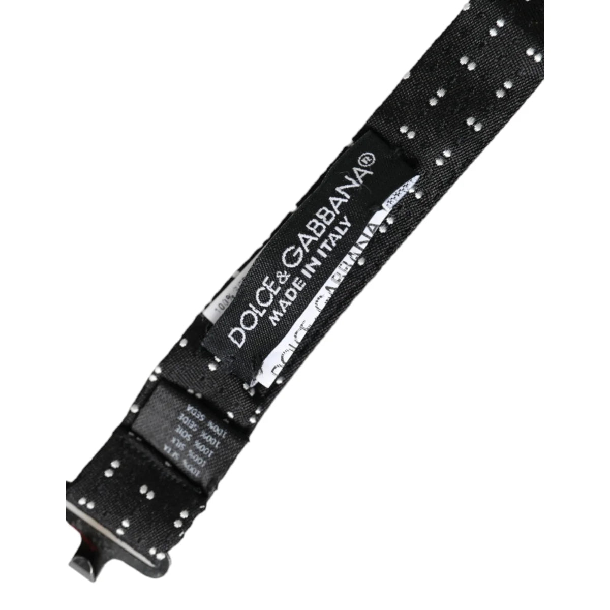 Dolce Gabbana Bow Tie with Metal Clasp for Elegant Dress Looks &