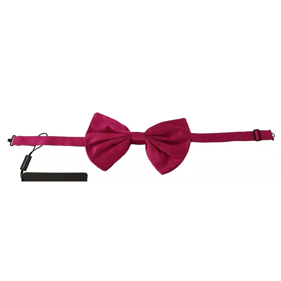Dolce Gabbana Bow Tie with Metal Clasp Luxury Mens Accessory &