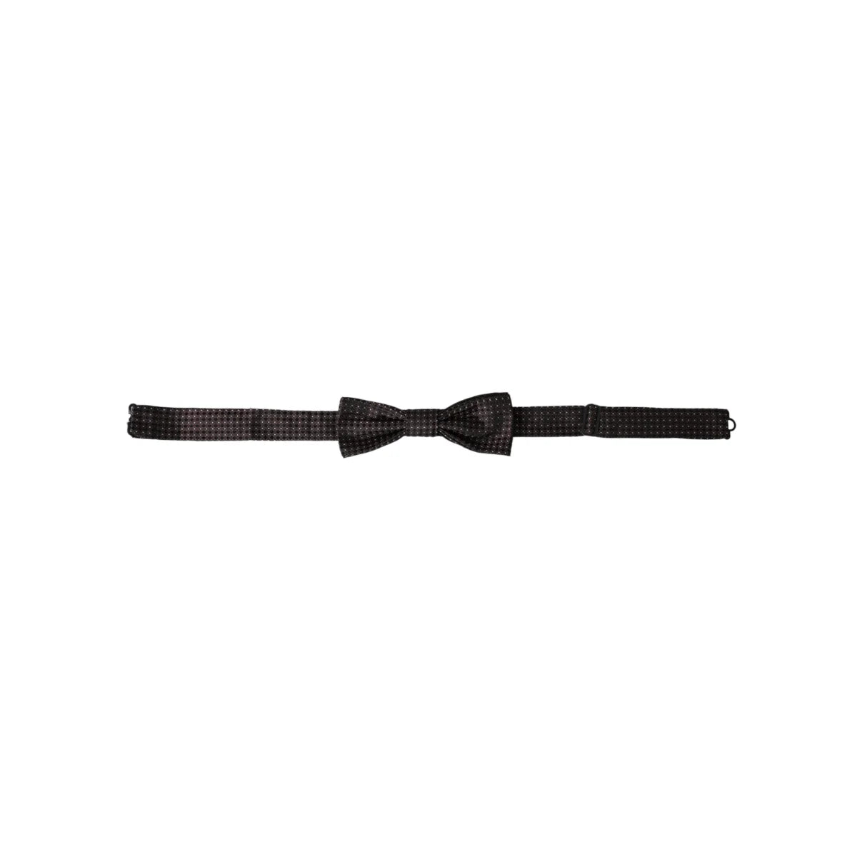 Dolce Gabbana Bow Tie with Signature Metal Clasp Authentic Luxury Accessory &