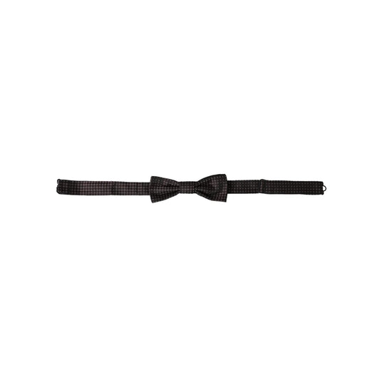 Dolce Gabbana Bow Tie with Signature Metal Clasp Authentic Luxury Accessory &