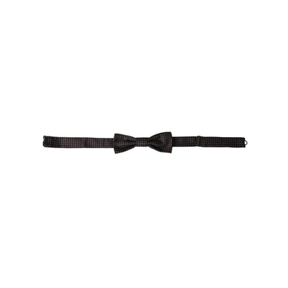 Dolce Gabbana Bow Tie with Signature Metal Clasp Authentic Luxury Accessory &
