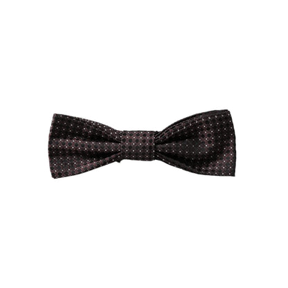 Dolce Gabbana Bow Tie with Signature Metal Clasp Authentic Luxury Accessory &